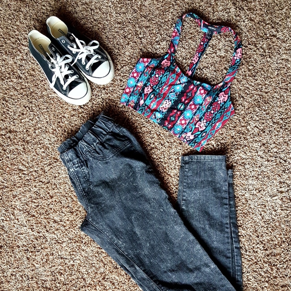 Acid Washed Skinny Jeans